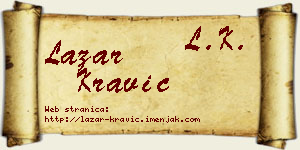 Lazar Kravić vizit kartica